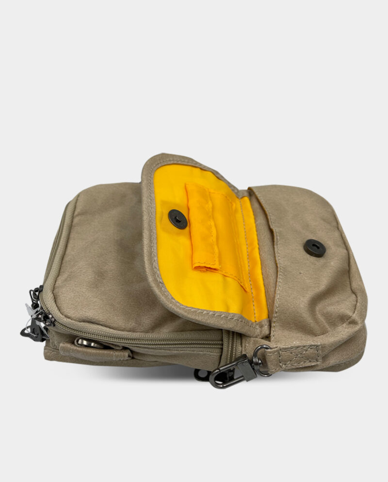 NAROO Sideflip - Men's Multi-Pocket Leather Purse Waist Bag Hip Bag City Pouch